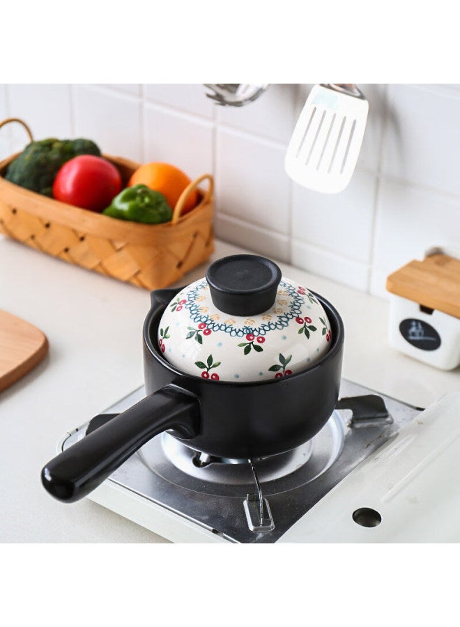 All-round Quanshi Ceramic Small Milk Pot, Baby Food Pot, Small Casserole, Noodle Pot, Small Soup Pot, Porridge Pot, Mini Hot Milk Pot, 1.2l - Image 2