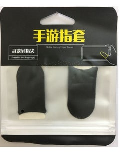 FlyDigi 2Piece Gaming Finger Sleeve Touchscreen Thumb Black  - Image 1