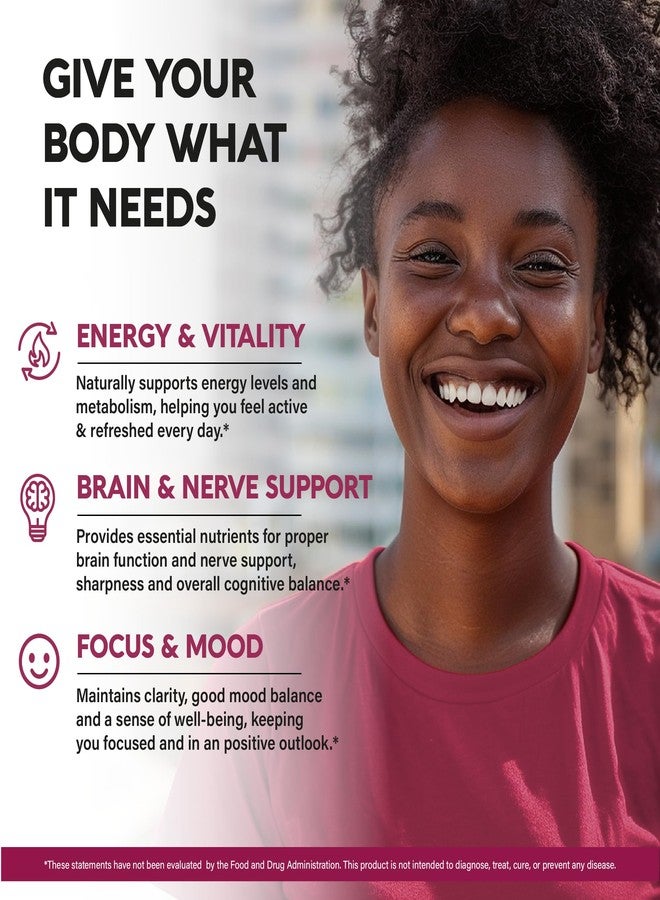 NUTRAHARMONY Vitamin B Complex for Men & Women - Riboflavin B2, B12, B1, B3, B5, B6, B7, B8, B9 | Vitamin C, Choline, Inositol - B-Complex Supplement - Energy, Brain & Heart Support - Made in USA, 60 Vegan Caps - Image 2
