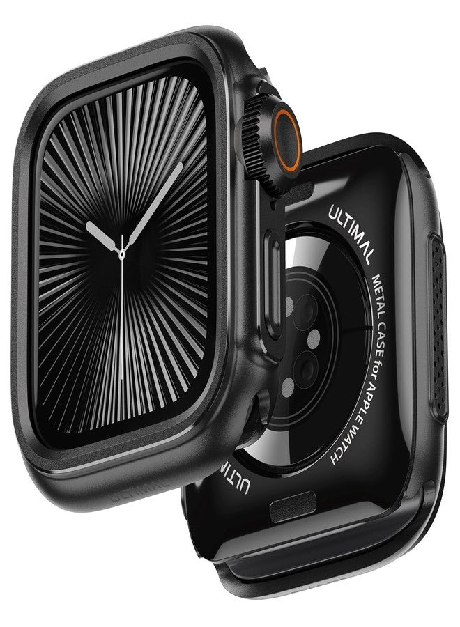 ULTIMAL Metal Case Compatible with Apple Watch Series 11/10 46mm with Back Cover, Military Grade Shockproof Protective Case, Rugged Cover for iWatch 46mm (Black) - Image 1