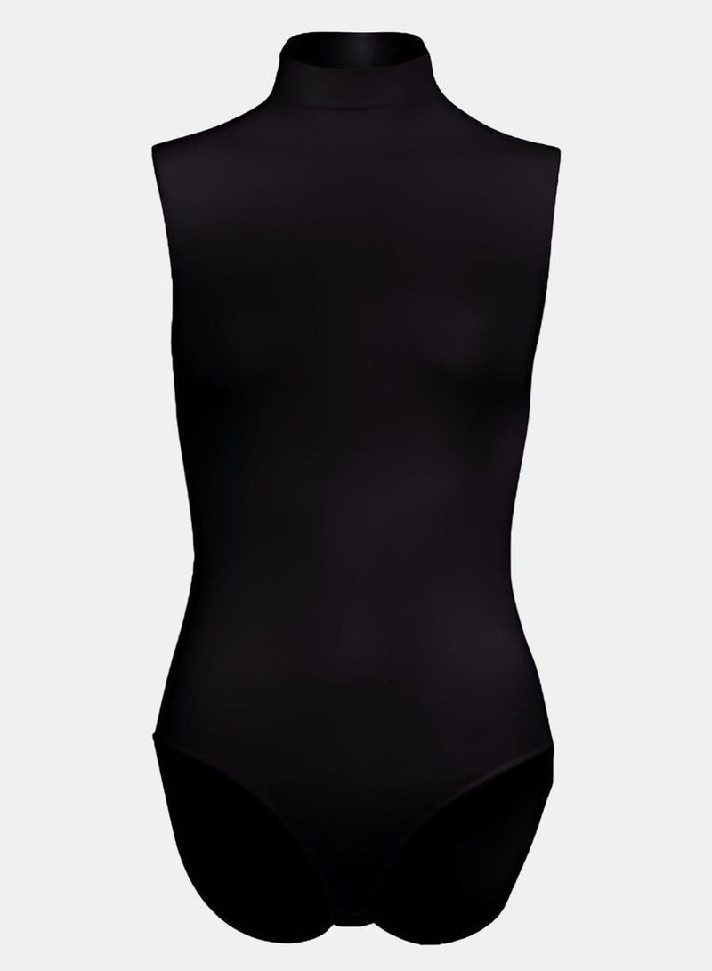 Silvy Lycra Wave1 High Neck Sleeveless Bodysuit Underwear