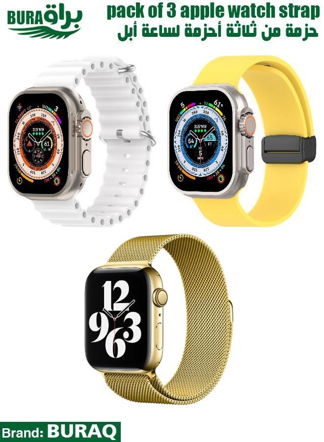 Apple Watch Band Strap For Apple Watch Ultra 2/Ultra 49mm, Series 10 46mm, 9/8/7 45mm, SE2/SE/6/5/4 44mm, 3/2/1 42mm