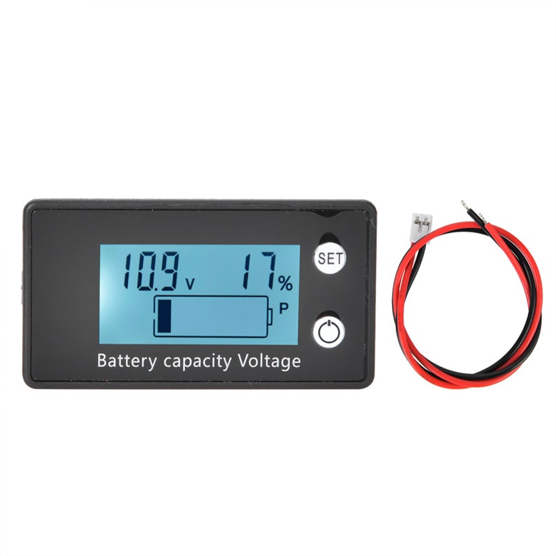 SUPNOVA DC Voltmeter: DC 8V-100V LCD Screen, Real-Time Monitoring, Reverse Connection Protection - Smart Chip For Fine Adjustment Accuracy, Pluggable Connector For Quick Replacement, 2 Color Options For Autom - Image 1