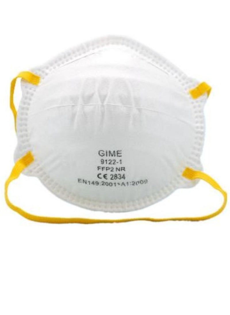 Vitacelli 10-Piece 5 Layer FFP2 Protective Respirator Cup Mask WHITE Color  - Image 1
