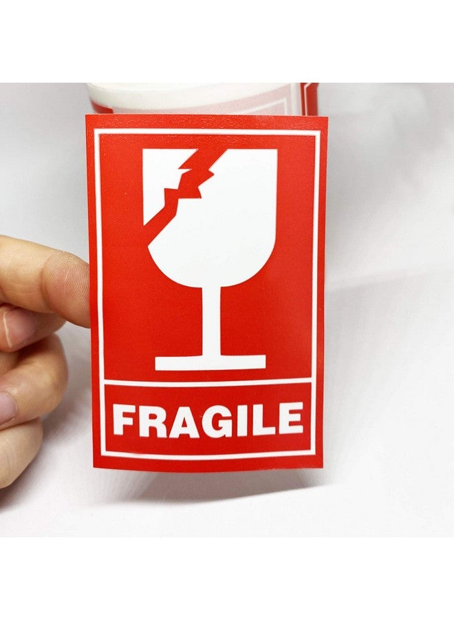 Top label Fragile Stickers,Glass Stickers,Handle With Care Shipping Stickers,Mailing Postage Parcel Stickers,2X3 Inch,300 Pcs Per Roll - Image 5
