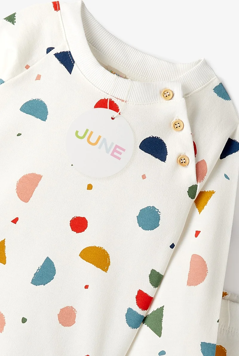 JUNE Baby Geometric Patterned Tracksuit