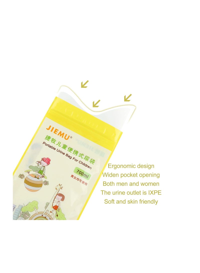 KASTWAVE Disposable Urine Bags, 12 Pcs 700ML Emergency Urine Bag, Unisex Urinal Bag, Portable Camping Pee Bag, Travel Urine Bag Vomit Bag for Traffic Jams, Camping, Hiking, Pregnant, Patient, Kids (Pink) - Image 2