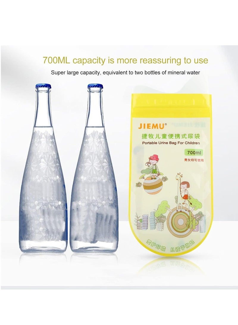 KASTWAVE Disposable Urine Bags, 12 Pcs 700ML Emergency Urine Bag, Unisex Urinal Bag, Portable Camping Pee Bag, Travel Urine Bag Vomit Bag for Traffic Jams, Camping, Hiking, Pregnant, Patient, Kids (Pink) - Image 5