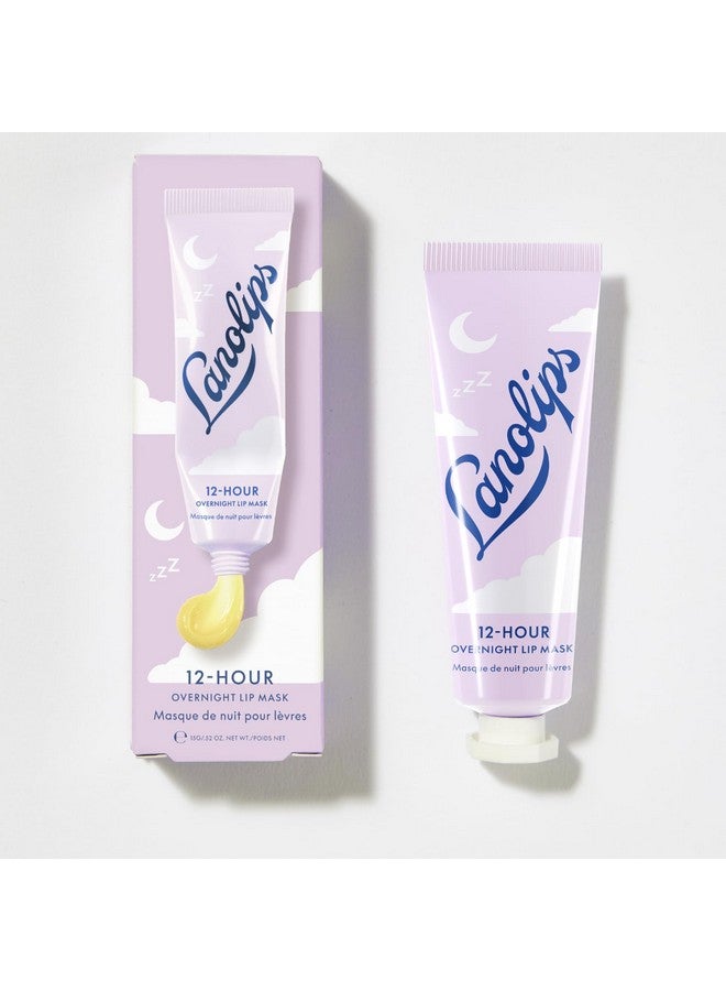 Lanolips 12 Hour Overnight Lip Mask Rich Lip Moisturizer With Hyaluronic Acid Vitamin C & Ceramides Restore Soften & Replenish Lips While You Sleep Crueltyfree Lip Care (0.52 Oz / 15 G) - Image 2