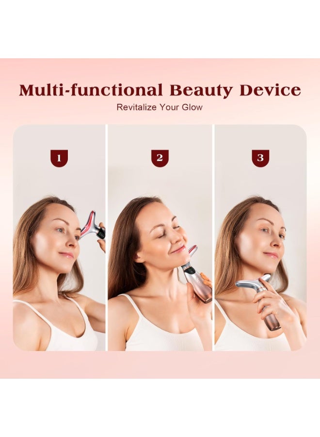 Facial Massager, 7 Color Red Light Therapy for Face & Neck, Face Lifting Device with 113°F Heating & Vibration, 3 Modes & 4 Adjustable Intensities, Multi-Functional Facial Skincare Tool - Image 5
