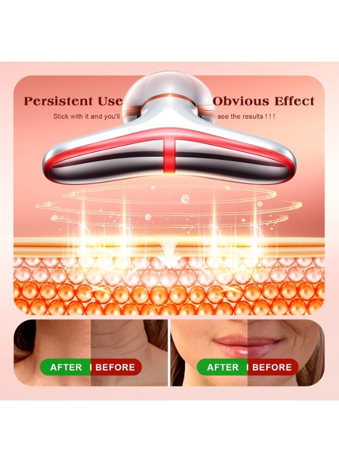Facial Massager, 7 Color Red Light Therapy for Face & Neck, Face Lifting Device with 113°F Heating & Vibration, 3 Modes & 4 Adjustable Intensities, Multi-Functional Facial Skincare Tool - Image 4
