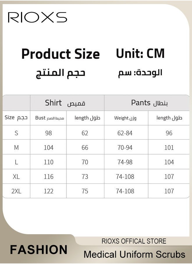 Unisex Medical Uniform Scrubs Women And Men Scrubs Set Medical Scrubs Short Sleeve Top And Pants