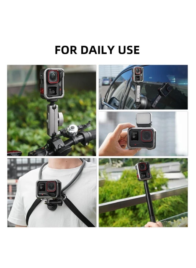 Multi-Functional Camera Cage For Insta360 Ace Pro 2/Ace Pro, Anti-drop Protective Case Aluminum Alloy Frame for Insta360 Ace Pro 2 Accessories - Image 4