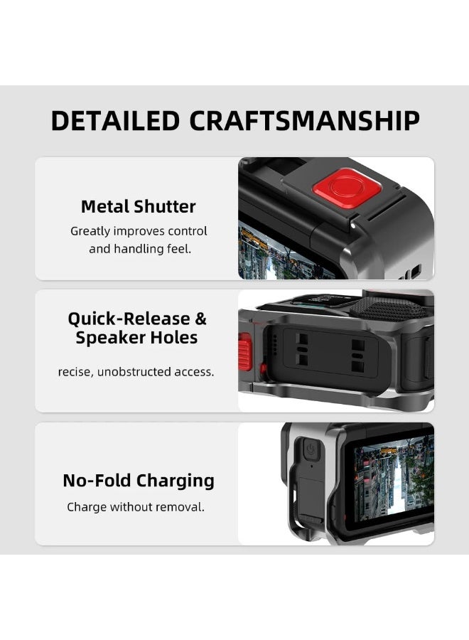 Multi-Functional Camera Cage For Insta360 Ace Pro 2/Ace Pro, Anti-drop Protective Case Aluminum Alloy Frame for Insta360 Ace Pro 2 Accessories - Image 5