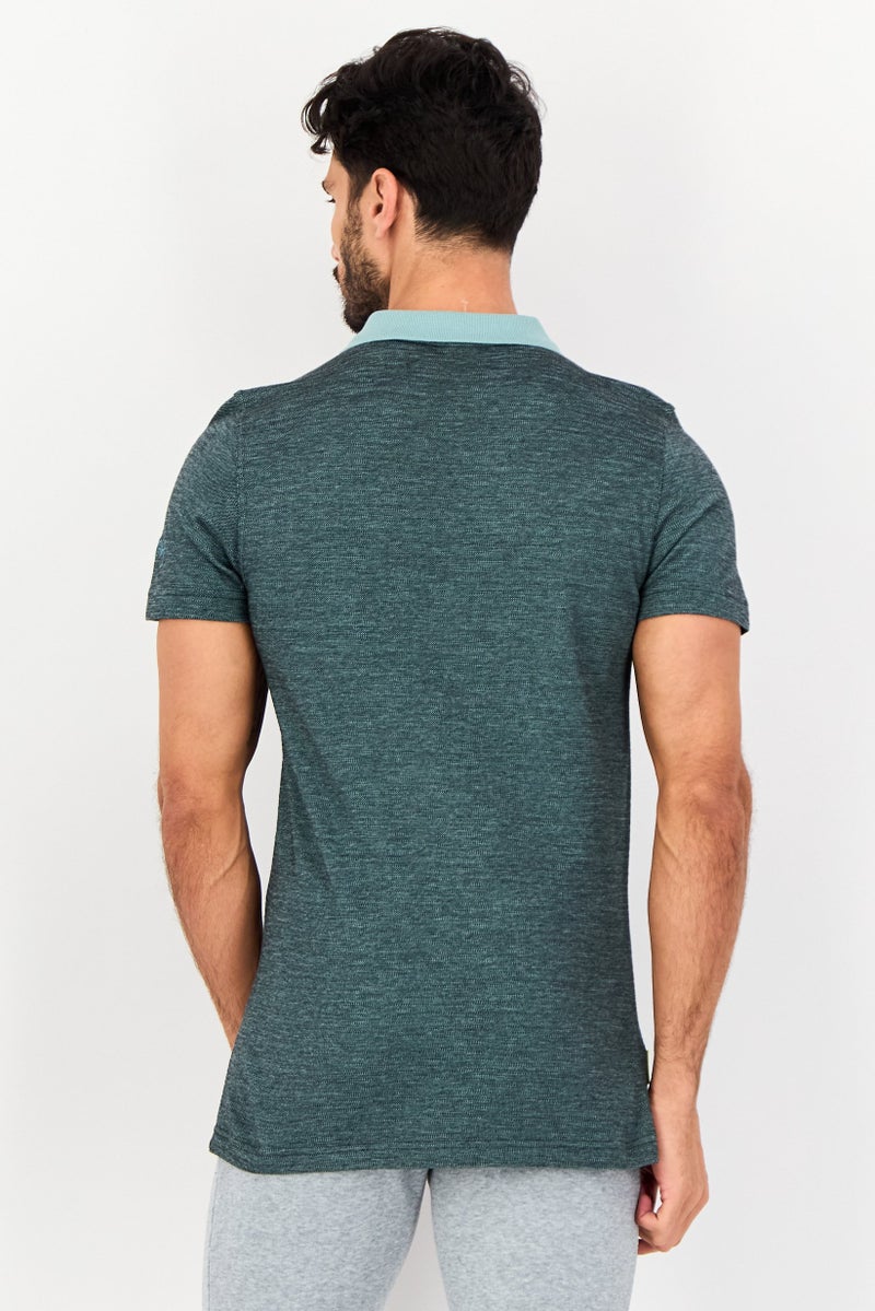 PUMA Men Slim Fit Short Sleeve Outdoor Polo Shirt, Green - Image 2