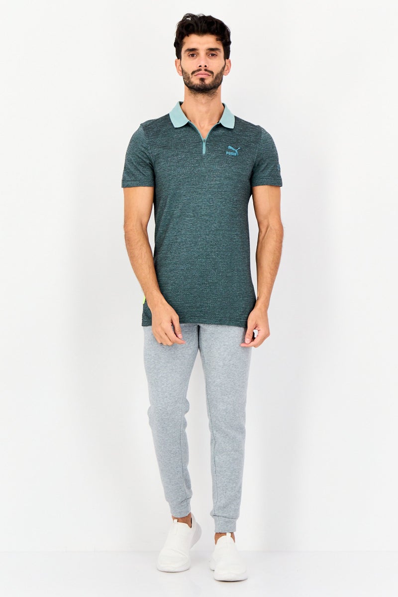 PUMA Men Slim Fit Short Sleeve Outdoor Polo Shirt, Green - Image 4