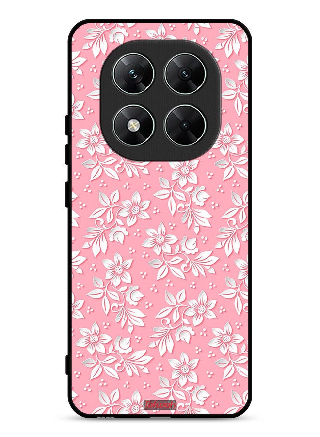 Tolwak Xiaomi Redmi Note 14 Pro 5G Protective Case Cover Flowers Background Pattern - Image 1
