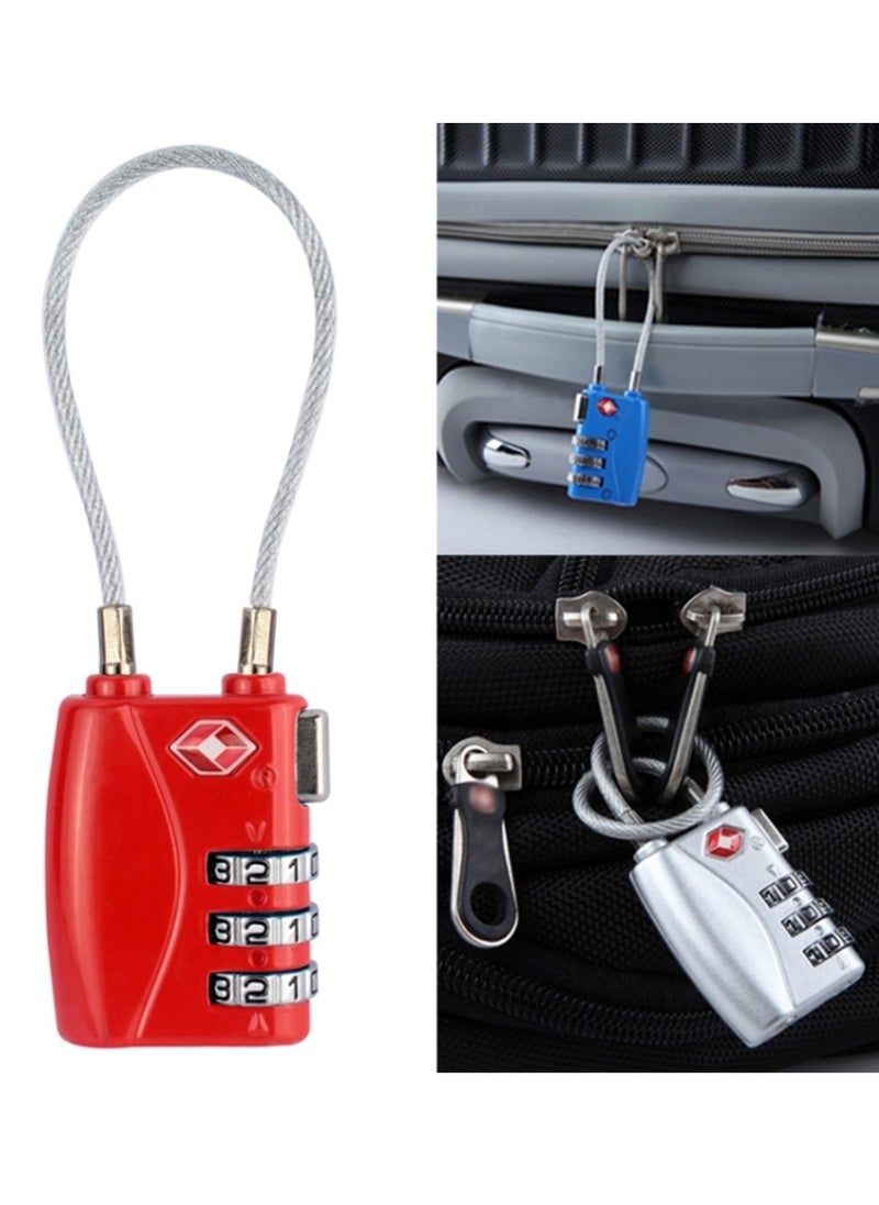 MORANO 3 Digit Travel Lock with 5.5 Inch Cable for Suitcases Backpack Luggage Password Travel Lock, TSA Approved Luggage Locks  - Image 3