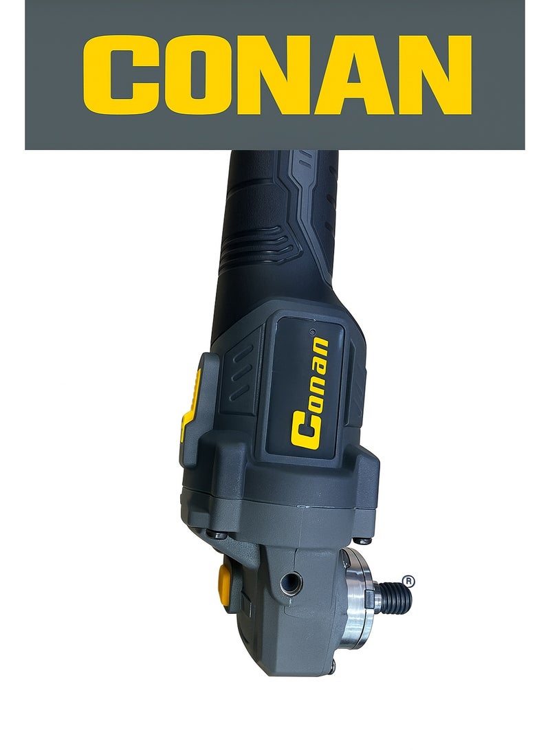 Conan Professional Cordless Angle Grinder 125mm – 21V with 2 Batteries (3Ah) – 10,000 RPM – Model COLA08125 – Hard Carry Case + Fast Charger + Auxiliary Handle – Suitable for Metal, Wood, and Marble – Brand: Conan - Image 3
