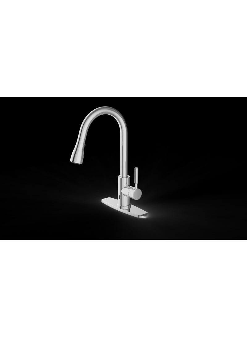 HESANIT Kitchen Sink Faucet Touchless With Pull Down Sprayer Chrome - 21894C - Image 1