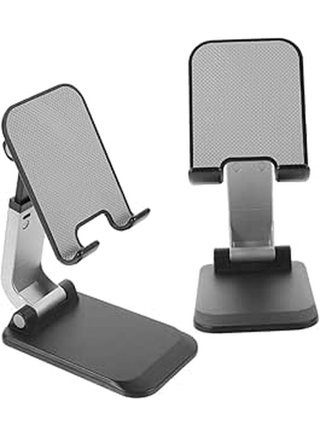 2pcs Foldable Adjustable Phone Stand For Desk Portable Multi Angle Viewing Holder - Image 1