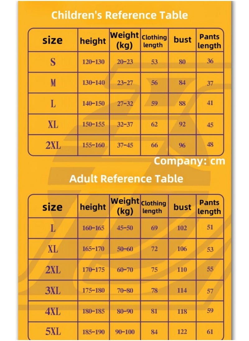 KUYING - Lakers Jersey Basketball Jersey Adult Set - Image 1