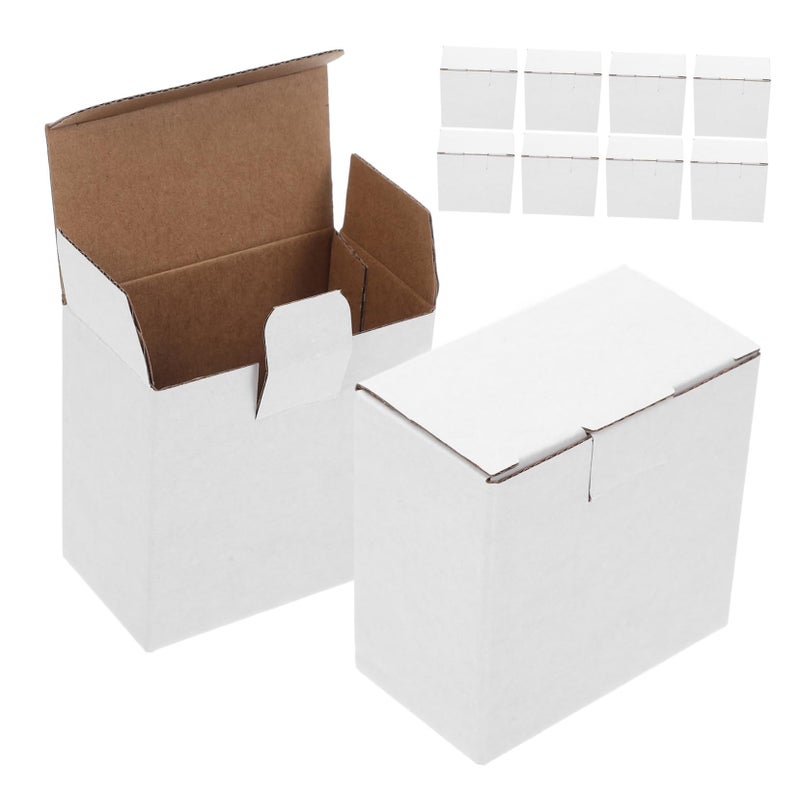 White Corrugated Cardboard Boxes 10 Pack for Shipping Mailing Storage Recyclable Packaging - Image 2