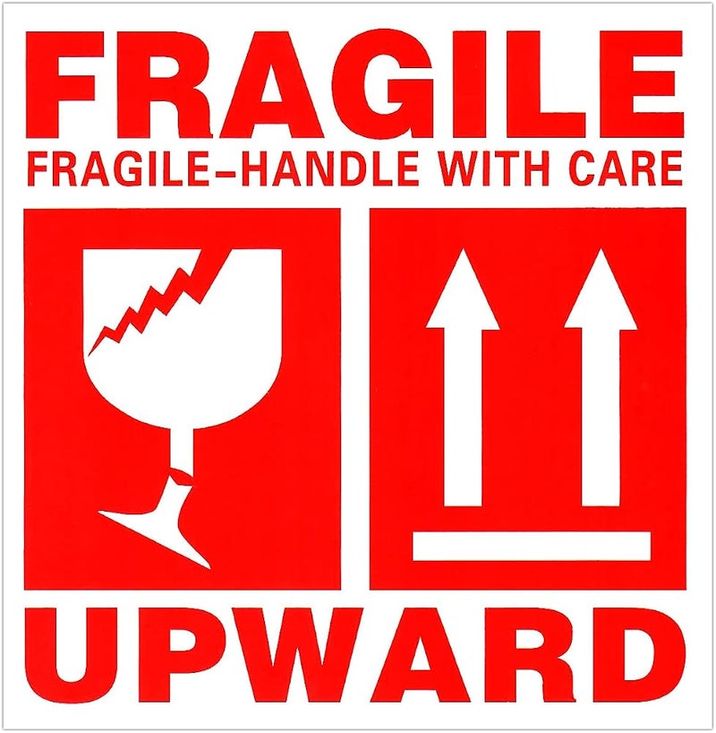 Rubik 250 Fragile Label Stickers for Safe Shipping, Red Fragile Handle With Care Shipping Box Warning Stickers Label (5 x 9 cm) - Image 5