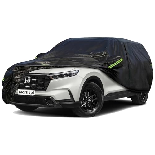 Morhept SUV Car Cover Custom Fit for Honda CRV, Waterproof All Weather Full Exterior Cover Rain Snow UV Protection Cover with Door Zipper - Image 1