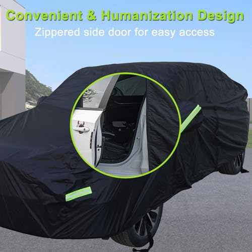 Morhept SUV Car Cover Custom Fit for Honda CRV, Waterproof All Weather Full Exterior Cover Rain Snow UV Protection Cover with Door Zipper - Image 2