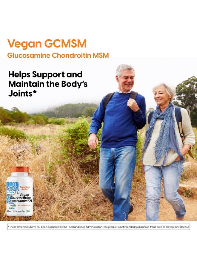 Doctor's BEST Vegan Glucosamine Chondroitin Msm Joint Health Hair Skin & Nails Capsule120 Count  - Image 4