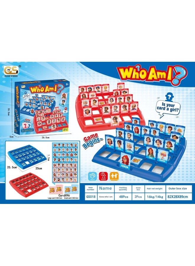 Children's Desktop Game Balance Pirate Ship Parent-child Interactive Board Game Toys Leisure Entertainment Interlocking-Color:Gs018 Guess Who I Am - Image 1