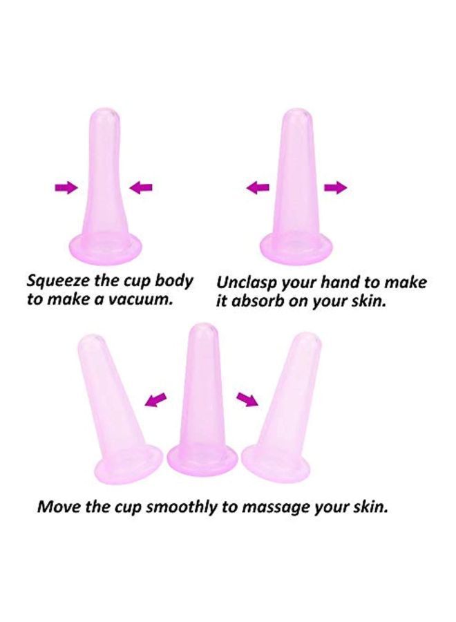NIBEMINENT 4-Piece Silicone Facial Cup Massage Kit With Exfoliating Brush - Image 3