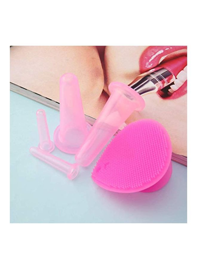 NIBEMINENT 4-Piece Silicone Facial Cup Massage Kit With Exfoliating Brush - Image 2