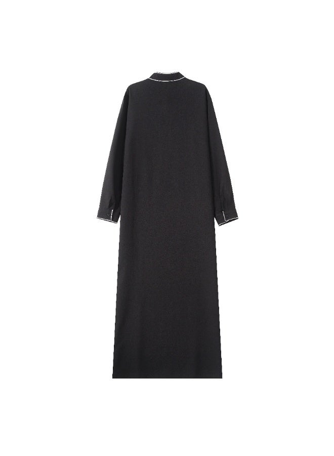 Men's Classic Black Robe - Image 2