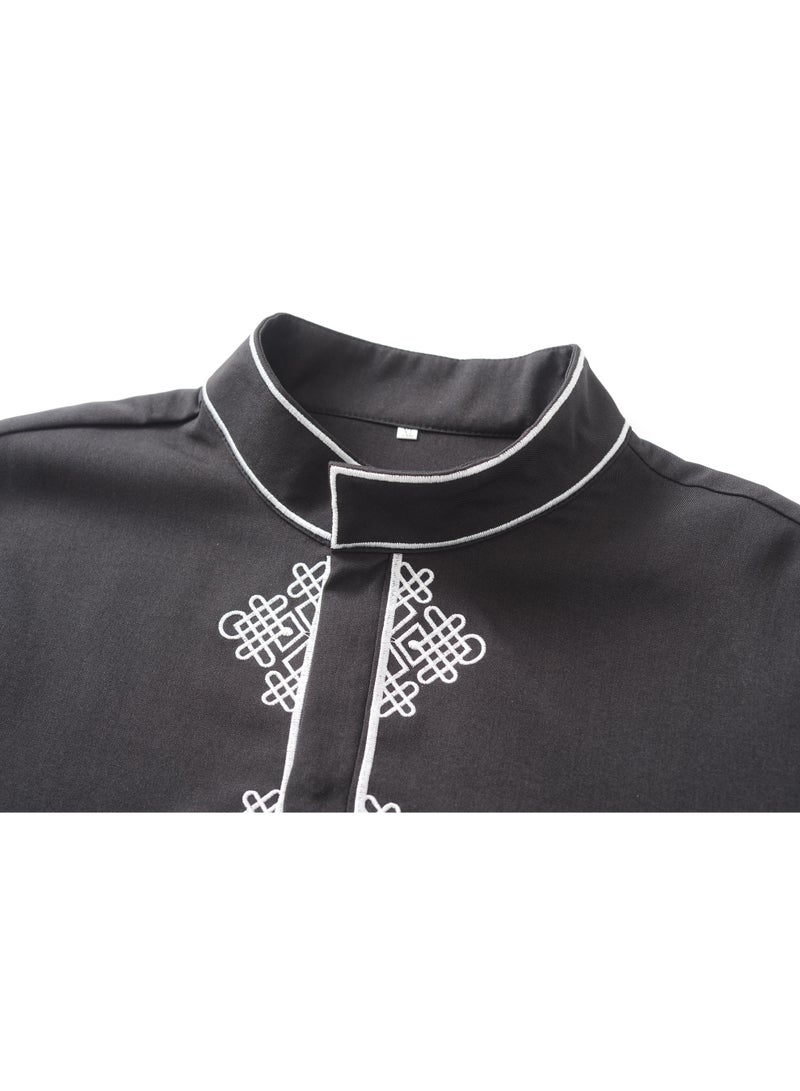 Men's Classic Black Robe - Image 4