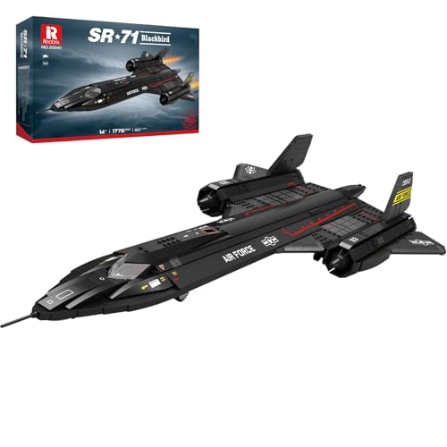 Reobrix SR71 Blackbird Reconnaissance Fighter Jet Building Set 33041 Military Aircraft Construction Sets Home Decor or Collection Aviation Airplane Toy Gifts for Adult and Military Fans - Image 1