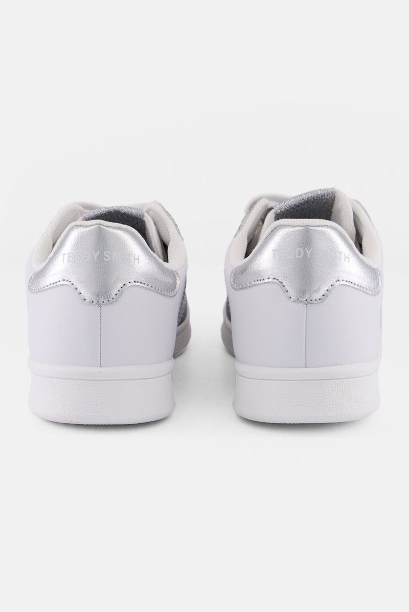 Teddy Smith Women Lace Up Casual Shoes, White - Image 2