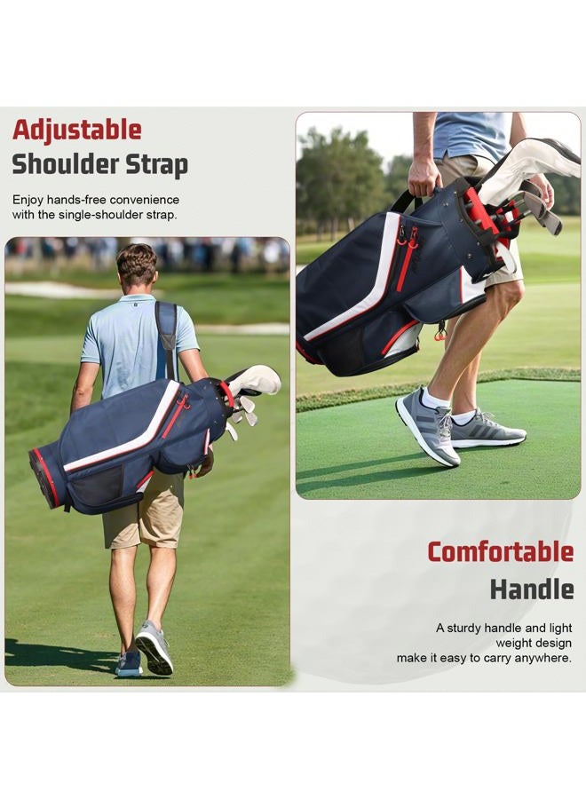 Beutyal Cart Golf Bag 15 Way Full Length Organizer Divider Cart Bags Lightweight Golf Club Bags for Men Women with Cooler, Rain Cover - Image 5