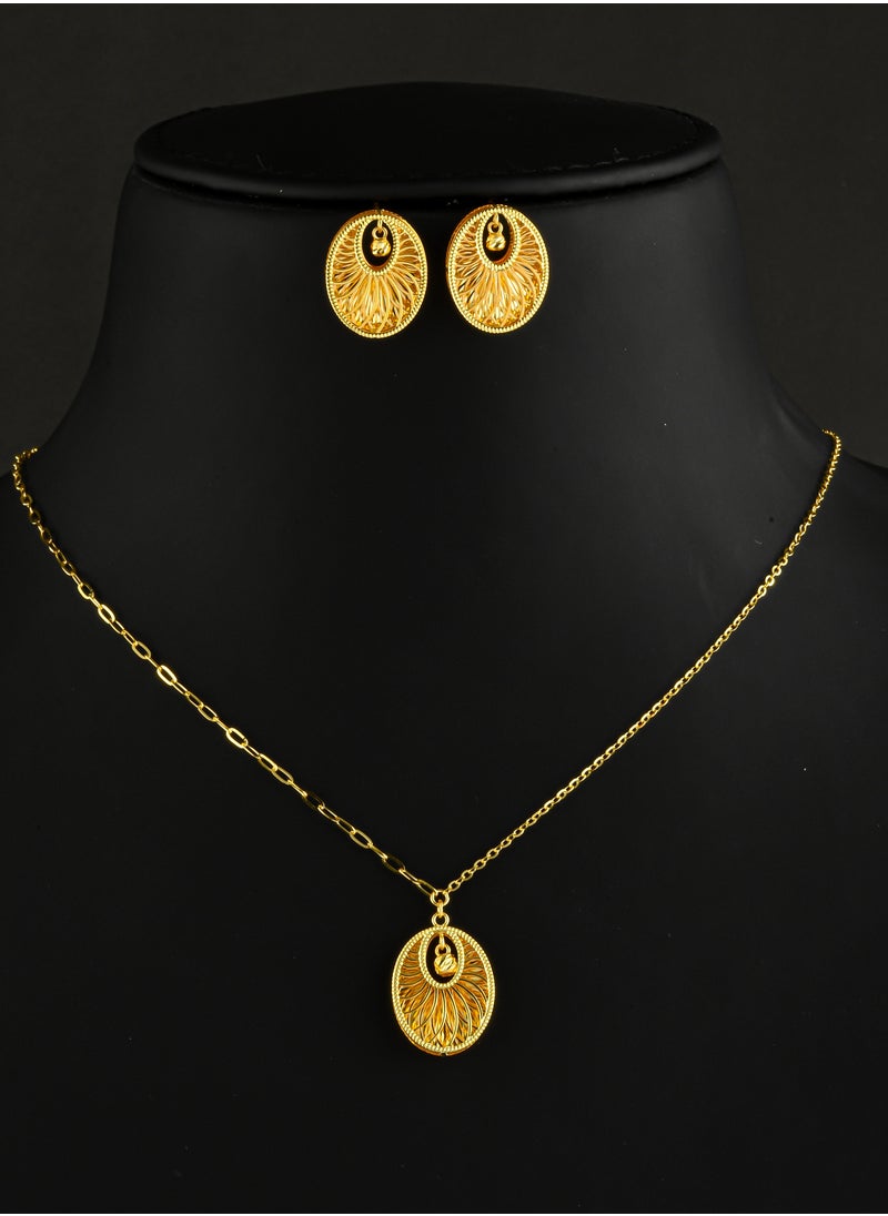 BAFLEH JEWELLERY Celebrate Every Moment in Pure Gold – Bafleh’s Lightweight 22kt Necklace Set for Women Who Love Refined Elegance 