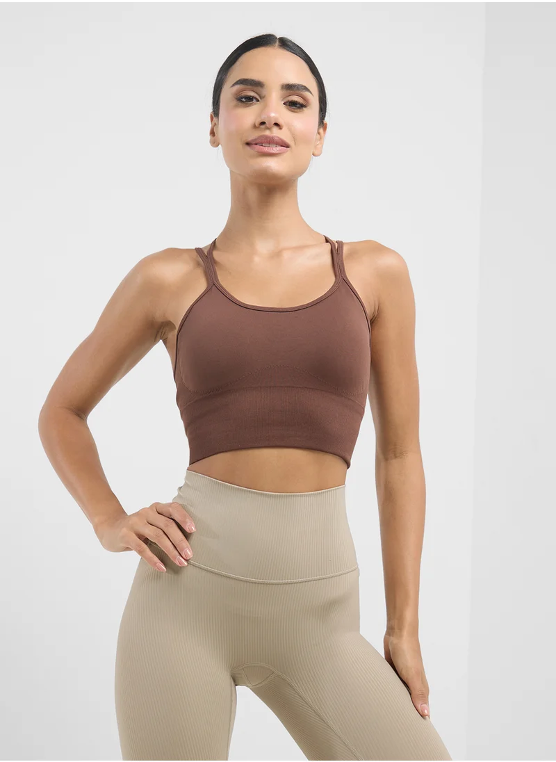 فورورد Strappy Sports Bra With Cutout Back