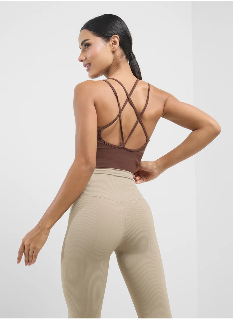 فورورد Strappy Sports Bra With Cutout Back