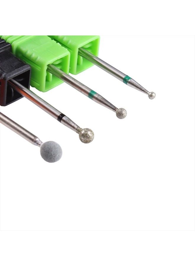 MZCMSL 4PCS Cuticle Clean Drill Bit Diamond Nail Bit Ball Head Stone File Manicure Pedicure Nail Art Tools - Image 2