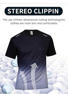 Generic Men's Fitness Clothes Workout Shirt Set Suitable For Running Football Sport Sports Suitable For Going Out T-shirt XL Size  - Image 3