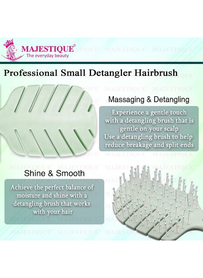 MAJESTIQUE Majestique Small Hair Brush - Travel Detangling Brushes - 100% Bio-Friendly Detangling Brush for Baby Kids, Women, Men - Mini Hair Brush - Pocket Pro, for Curly Hair, Wet Dry Hair Tangle Brush  - Image 3