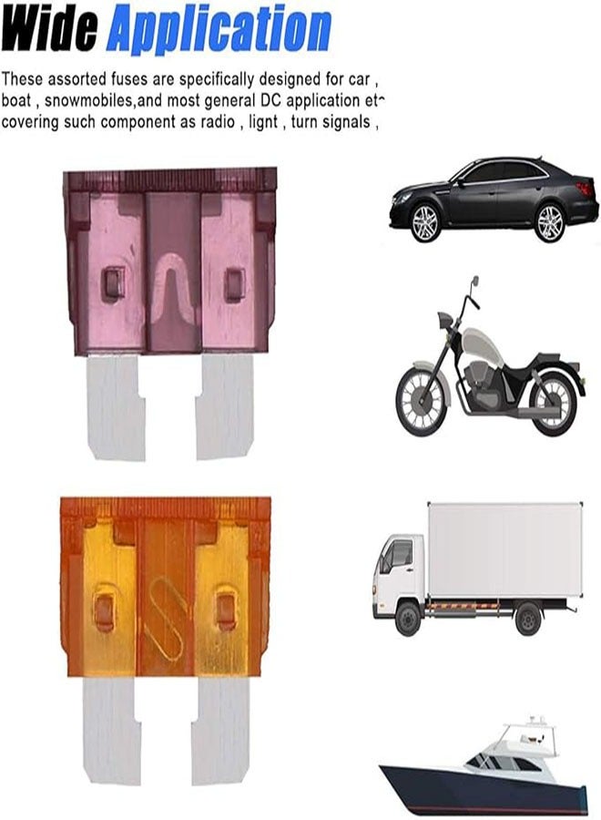 Bukela Car Blade Fuse, Standard Fuses, for Auto Fuses Replacement, Assorted Auto Truck Car Standard Blade Fuses, with Fuse Extractor, Car Blade Fuse, Standard Fuses， Blade Fuse Assortment Set  - Image 5