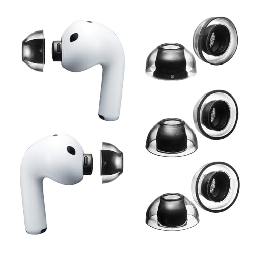 AZLA XELASTEC 2 AirPods Pro 3 Ear Tips Replacement – Body-Heat Adaptive Material, Seamless Seal, 12-Hole Micro Filter, Secure Fit Anti-Slip Earbud Tips, AirPod Pro Replacement Tips (3-Pairs, M/ML/L) - Image 1