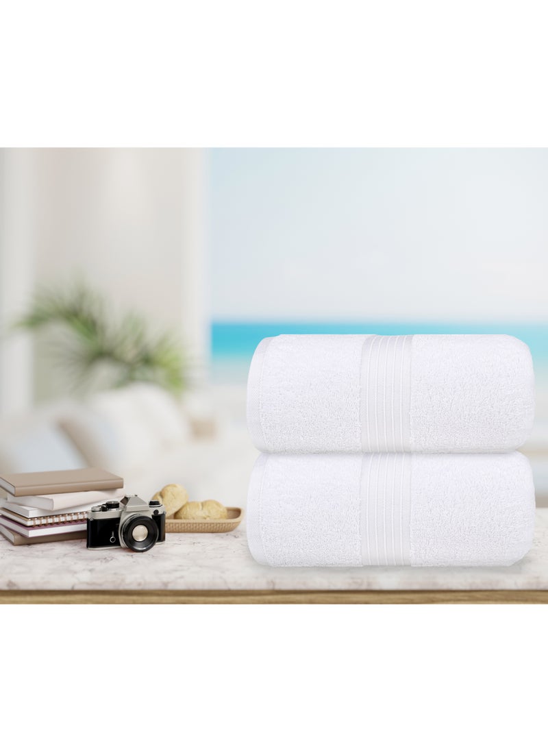 بليس كاسا ملاءات حمام من Bliss Casa مكونة من قطعتين من القطن الممشط بنسبة 100% - مناشف حمام كبيرة بوزن 550 جرامًا لكل متر مربع، سريعة الجفاف وعالية الامتصاص - مناشف حمام سميكة وناعمة بجودة الفنادق للحمام والمنتجعات الصحية مقاس 35 × 70 بوصة  - Image 3