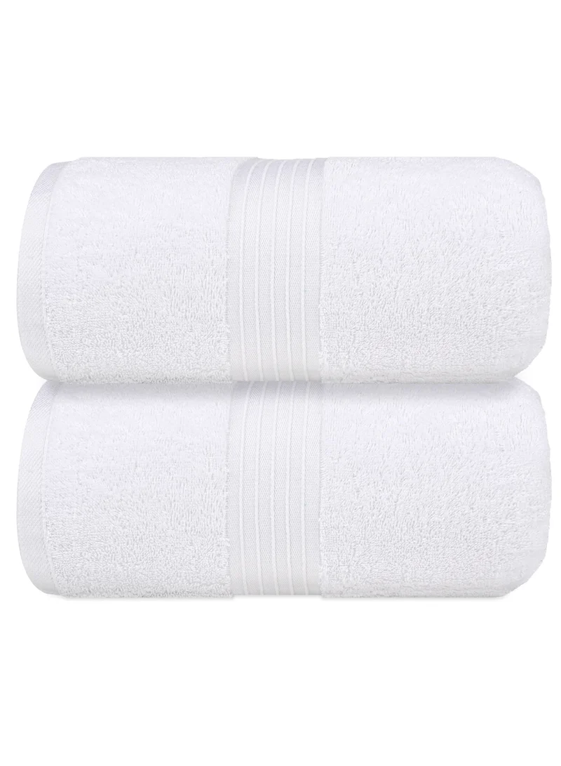 Bliss Casa Bliss Casa 2-Piece 100% Combed Cotton Bath Sheets - 550 GSM Large Bath Towels Quick Dry Highly Absorbent - Thick Soft Hotel Quality Bathroom Towels for Bath and Spa 90x180 cm