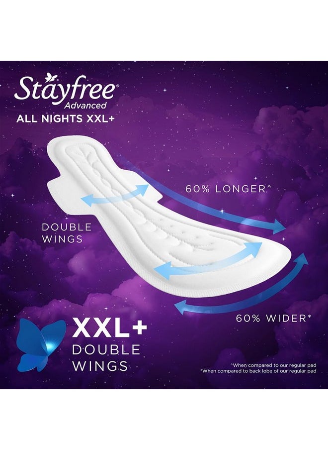Advanced Xxl+ Ultra Thin Sanitary Pads For Women | 8 Soft Cotton Pads For All Night Ultra Comfort | Absorbs 2X More With Wider Back | Prevent Rashes | Odour Control